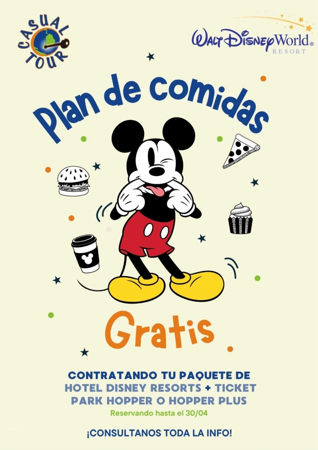 DISNEY PLAN DE COMIDAS GRATIS